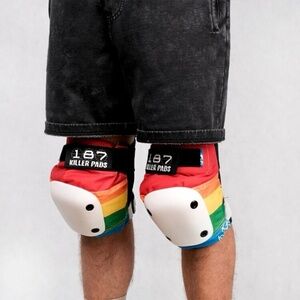 Rainbow 187 Killer Knee Pads Skateboarding Roller Derby Adult S/L